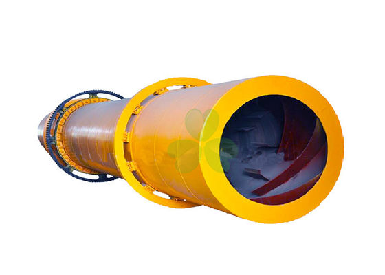 Cina Warna Kuning Kecil Rotary Drum Dryer Mesin Biomassa Rotary Dryer Efisiensi Tinggi pemasok