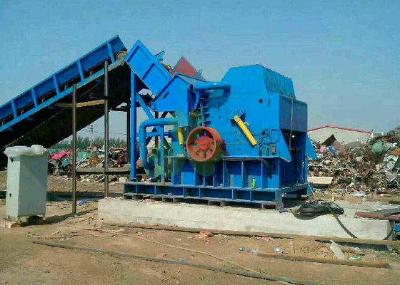 Cina Heavy Duty Blue Metal Crusher Machine Untuk Daur Ulang Limbah Metal Eco Friendly pemasok