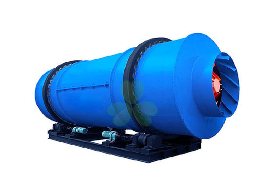 Cina 22kW Rotary Drum Dryers Untuk Wood Chips Atomizer Type 1--5r / Min Rotary Speed pemasok